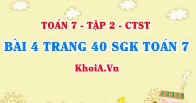Bài 4 trang 40 SGK Toán 7 tập 2 Chân trời sáng tạo